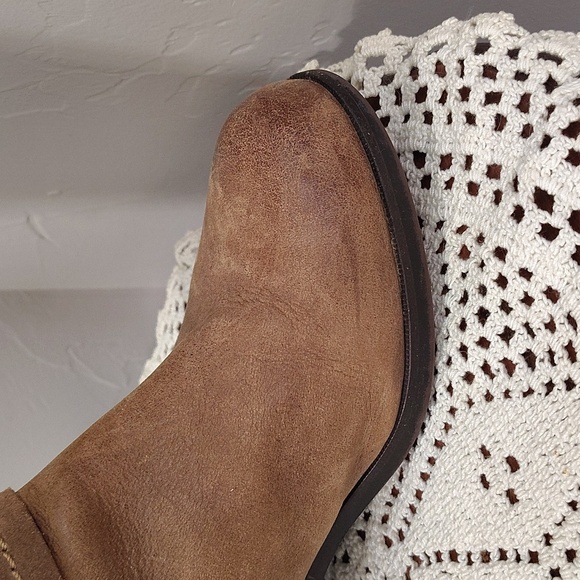 UGG Australia Darcie Tall Distressed Leather Riding Boots Buckle Women US 10 - Picture 10 of 17